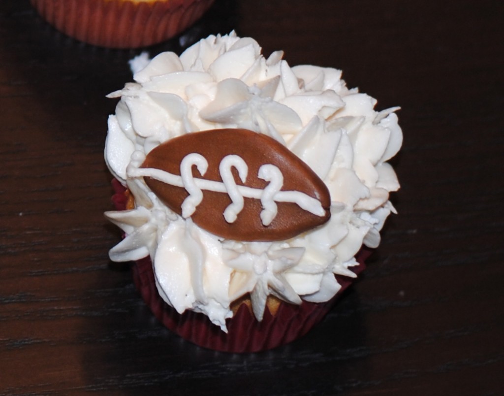 Football cupcake