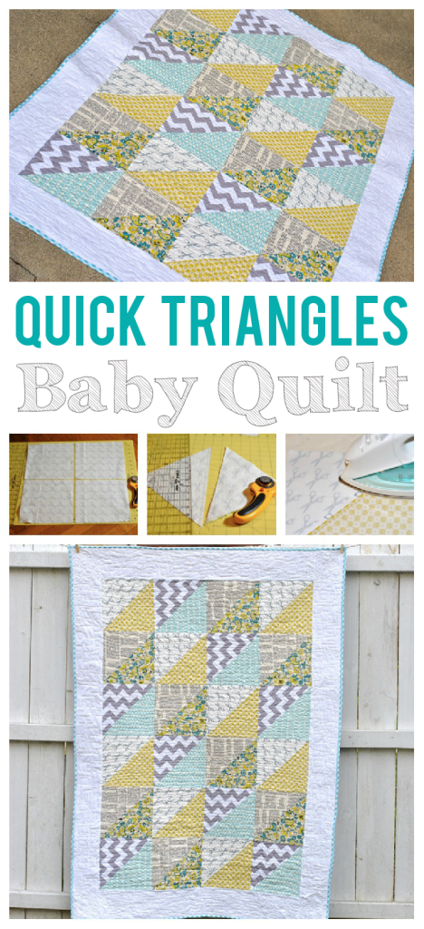 Quick Triangles Baby Quilt Tutorial - Craft Buds