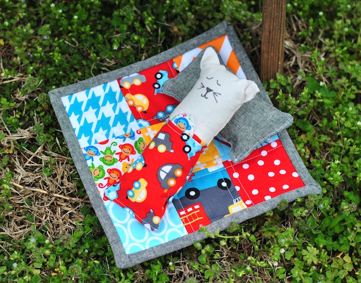 Cat Baby Toy and Mini Quilt
