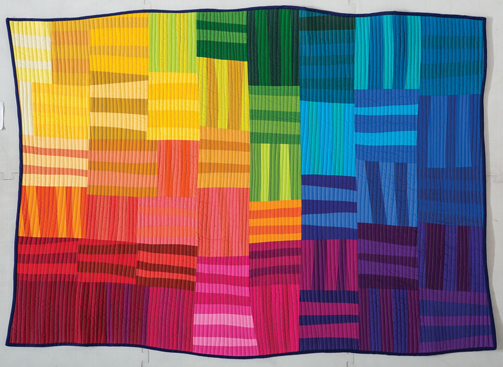 Rainbow Remix quilt by Rebecca Bryan