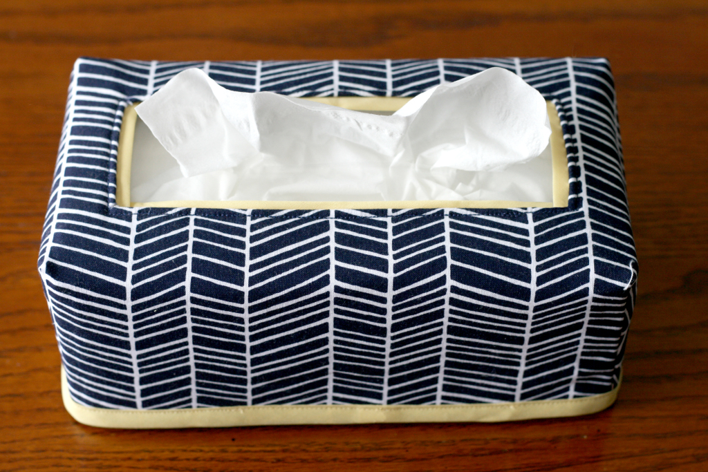 Sew a tissue box cover for any size box! @ Craft Buds