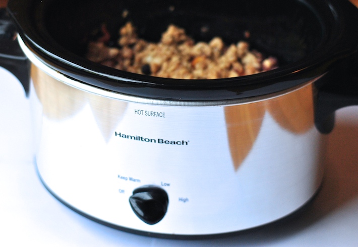 Berry Peach Crisp in the Slow Cooker