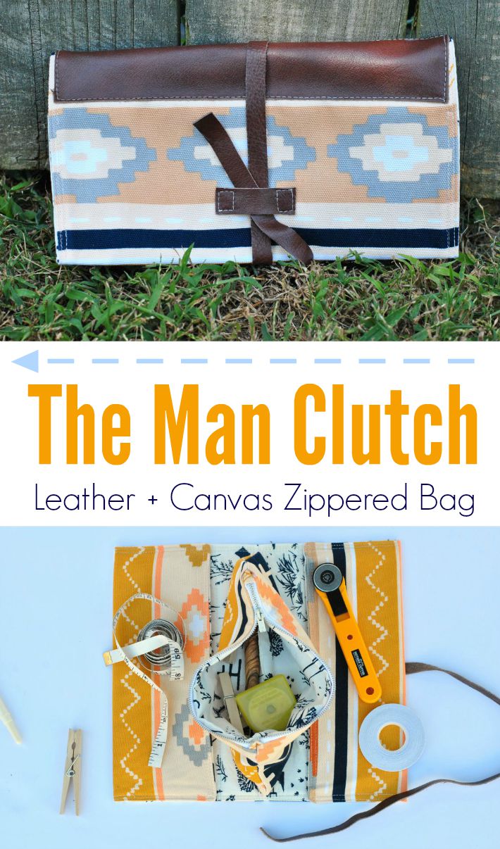 Pattern Review: The Man Clutch from "On the Go Bags"