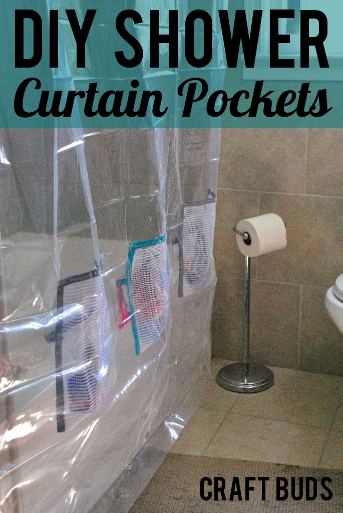 DIY Shower Curtain Pockets - Craft Buds