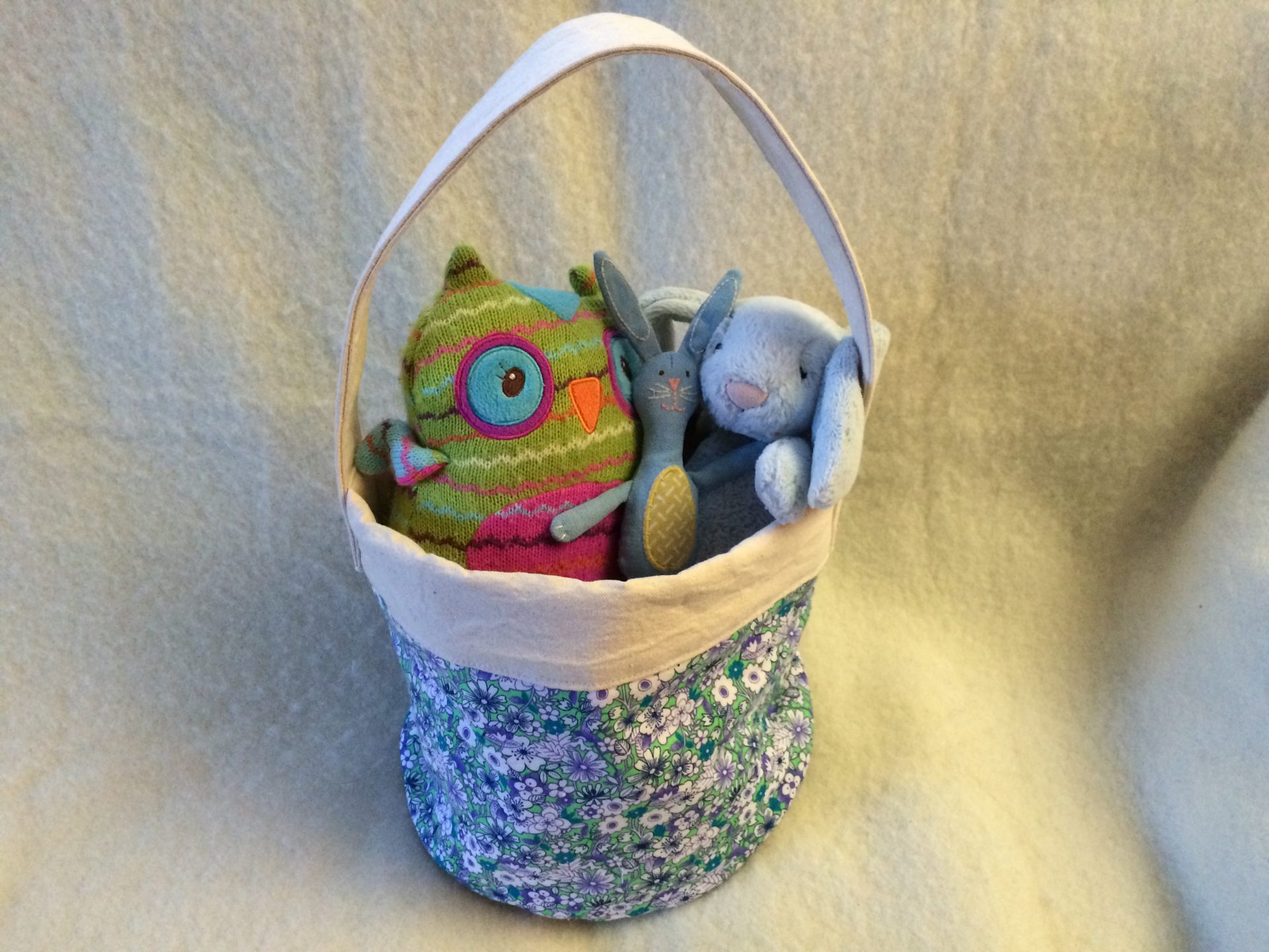 DIY Fabric Easter Basket and Bunnies Craftbuds