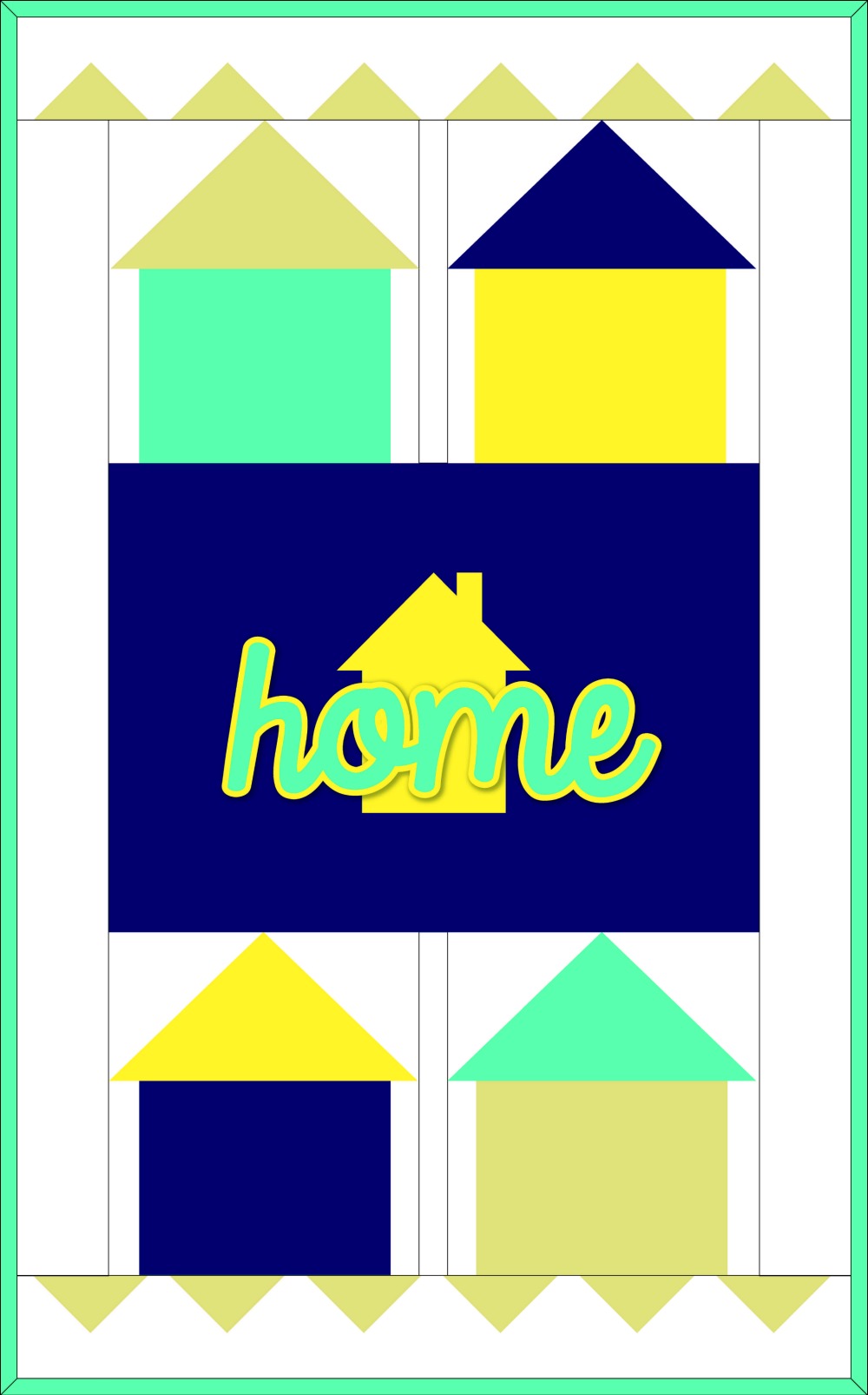 Home Mini Quilt assembly diagram