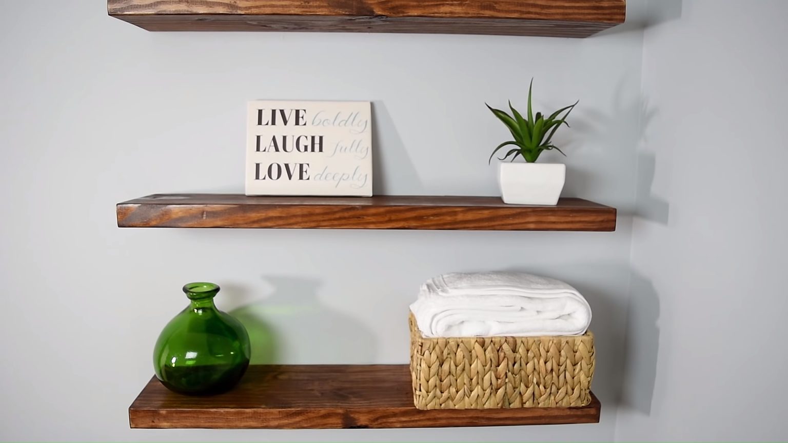 Easiest DIY 'Floating' Shelves Cheater Method! Craftbuds