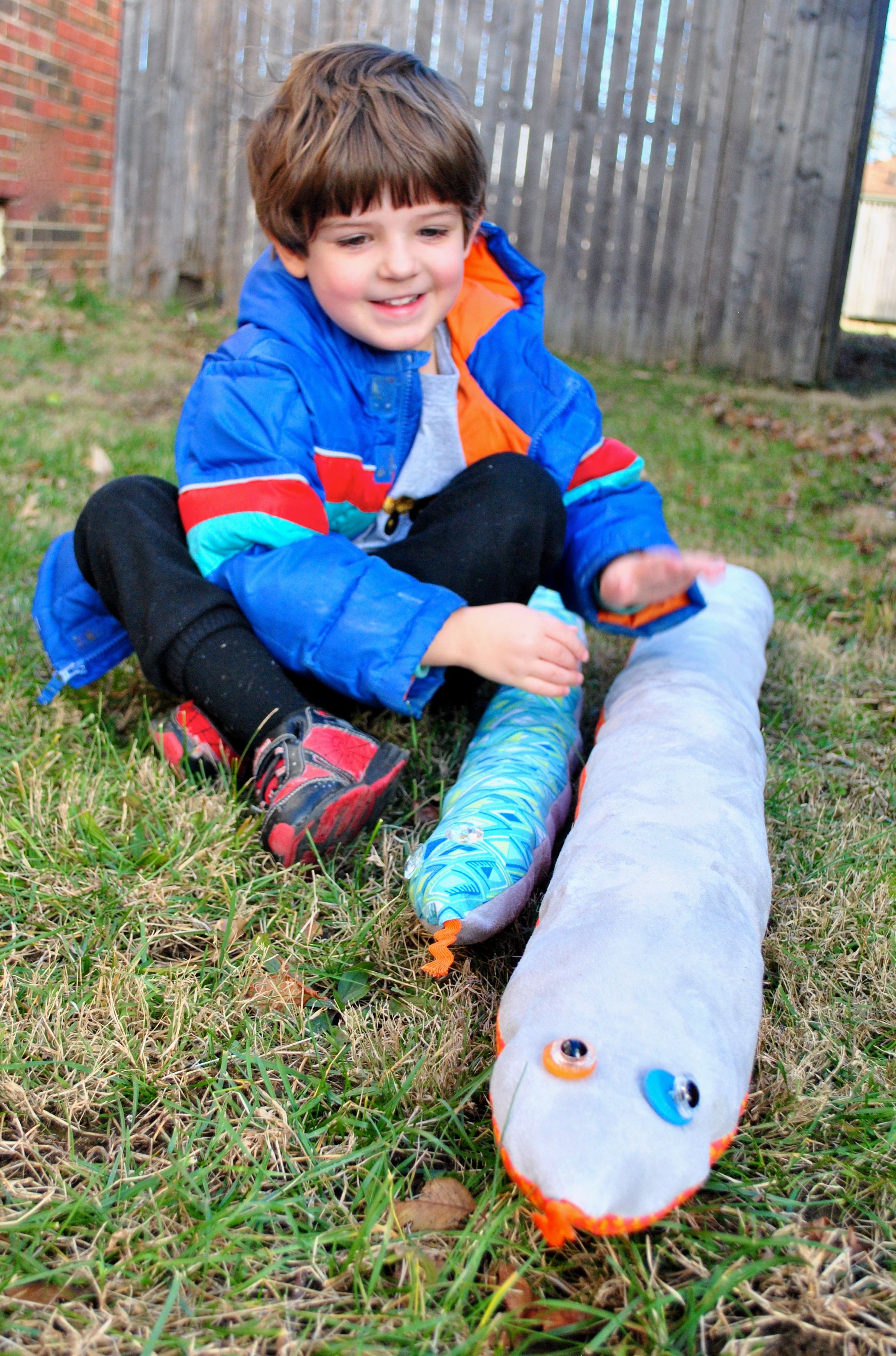 Silly Snakes stuffed animal sewing pattern