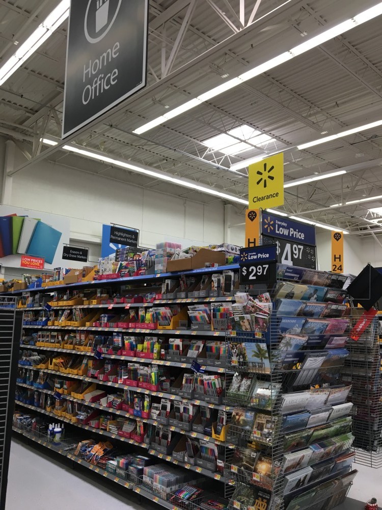 Walmart pen aisle