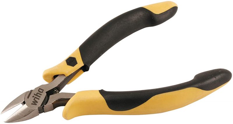 Small Wire Cutters Micro Cutter Pliers 21-Degree Angled Jaw Flush Cut