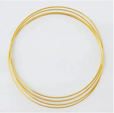 24 Gauge 99.99% Pure 24K Solid Yellow Gold Wire Round 1:4 Hard 6 Inches by CRAFT WIRE