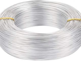 Fashewelry 164 Feet 12 Gauge Aluminum Wire Silver Bendable Metal Craft Wire for Beading Jewelry Craft Making