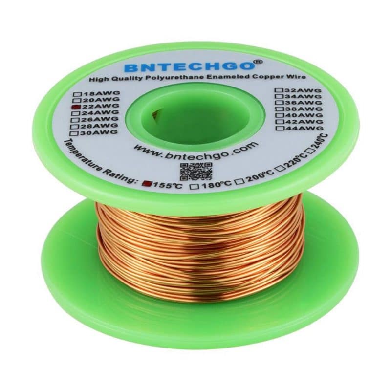 BNTECHGO 22 AWG Magnet Wire - Enameled Copper Wire - Enameled Magnet Winding Wire - 4 oz - 0.0256" Diameter 1 Spool Coil Natural Temperature Rating 155â„ƒ Widely Used for Transformers Inductors