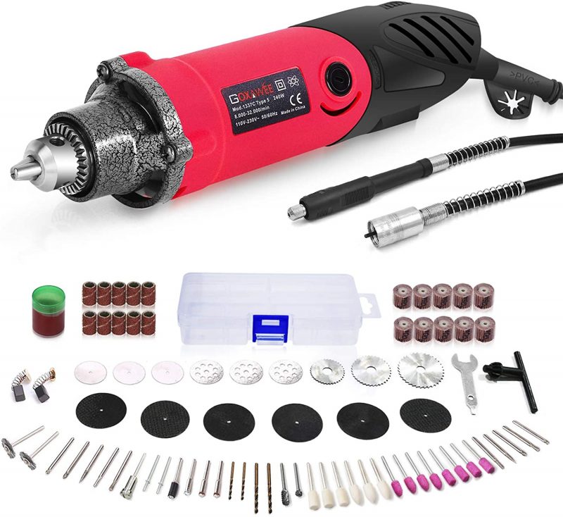 100 PIECE Accessories Dremel Set Variable Speed Rotary Cutter Grinder Tool Kit