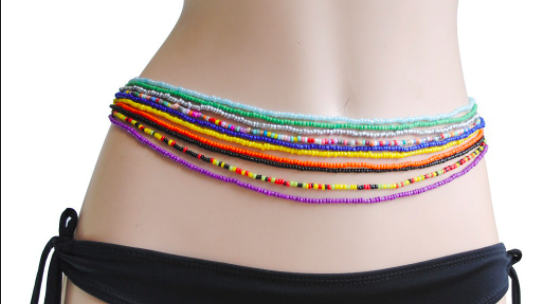 Tie-on African Waist beads 