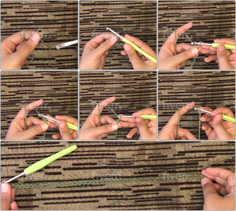 How to crochet a basic beanie hat step 1