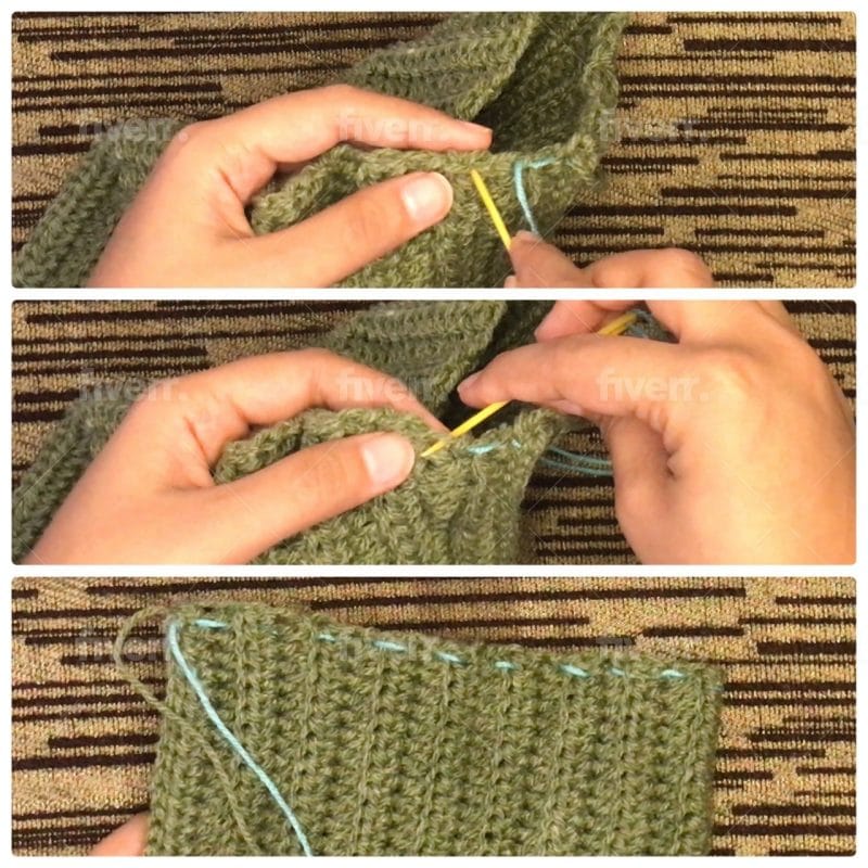 How to crochet a basic beanie hat step 6