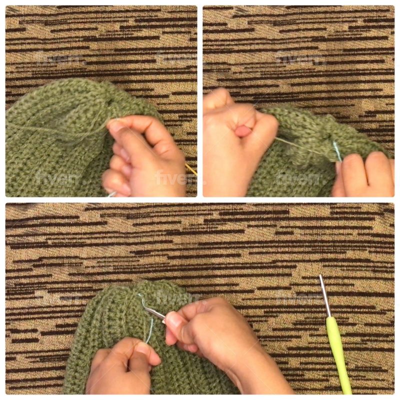 How to crochet a basic beanie hat step 7