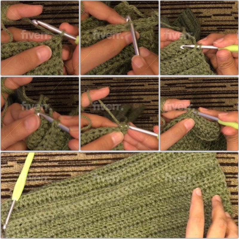 How to crochet a basic beanie hat step 5