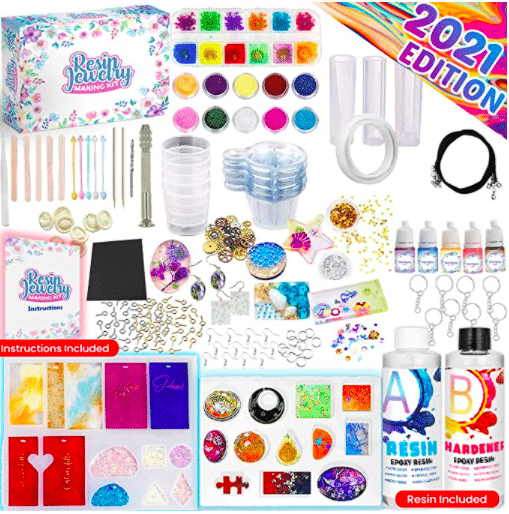 Craft It Up! Resin Kit by Creative Kids - Complete Starter Jewelry Making Resin Kit for Beginners - All Inclusive Epoxy Resin