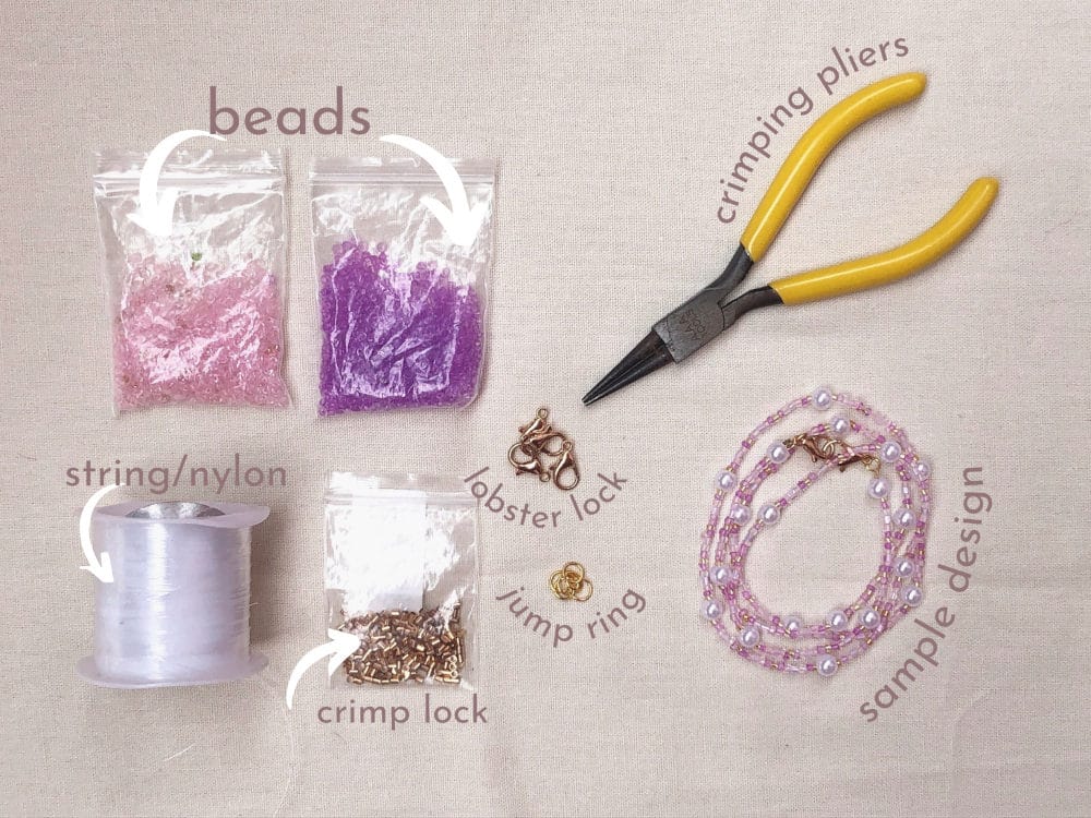 materials needed to make waist beads