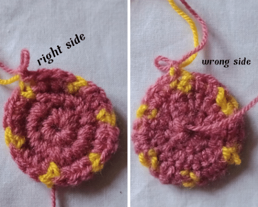 Crochet Bucket Hat Pattern Free right side & wrong side