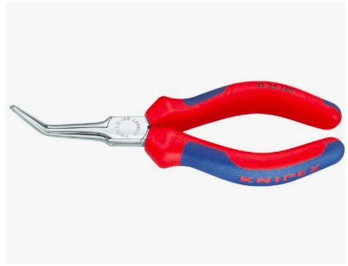 KNIPEX Tools - Needle Nose Pliers, 45 Degree Angled, Chrome, Multi-Component