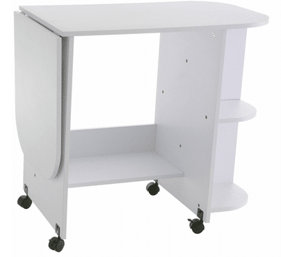 Lydia White Sewing Table folded