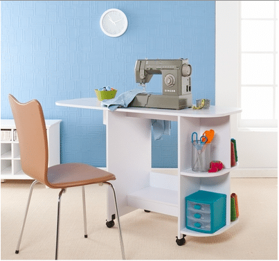 Lydia White Sewing Table