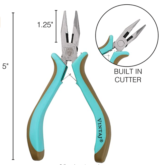 Vintaj Chain-Nose Pliers with Cutter and Ergonomic Grip