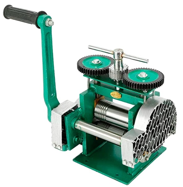 Wgwioo Jewelry Rolling Mill Machine, 3 Manual Hand Crank Tableting Jewelry Press Tool, 85Mm Presser Roller Equipment for Jewelers Craft 1