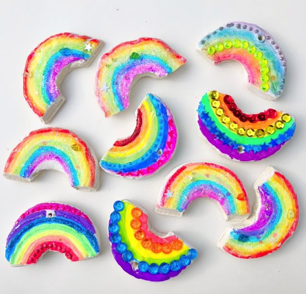 Air-Dry Clay Rainbow Craft