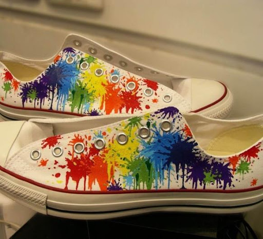 Diy canvas 2024 shoe art