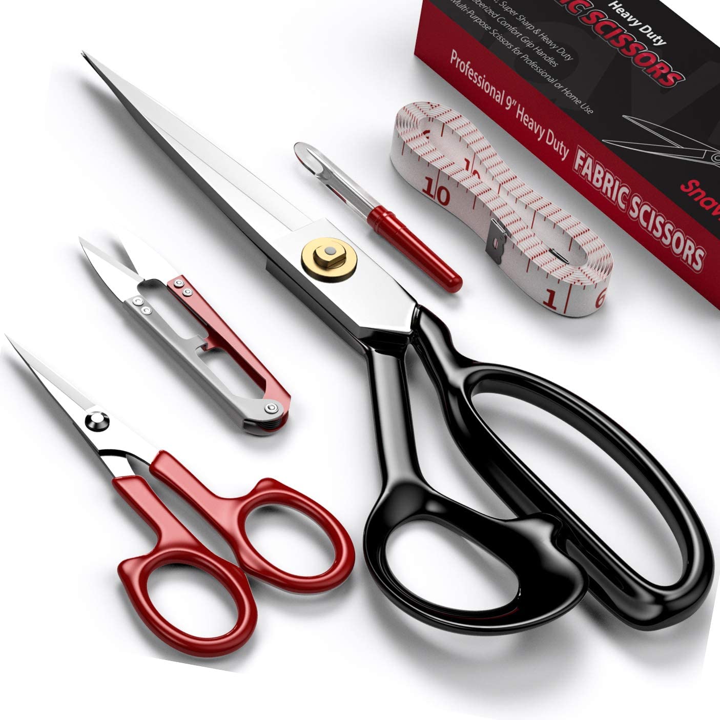 UPHOLSTERY CYNAMED SEWING HEAVY DUTY DRESSMAKING 6 FABRIC CUTTING TAILOR SHEAR 1 GERMAN PREMIUM TAILOR SCISSORS 