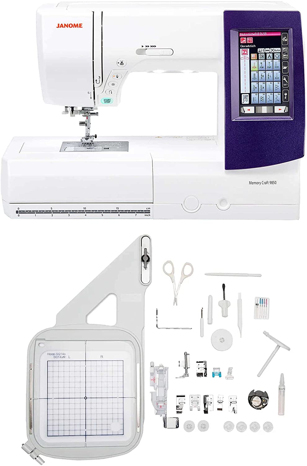 Janome Horizon Memory Craft 9850 Embroidery and Sewing Machine