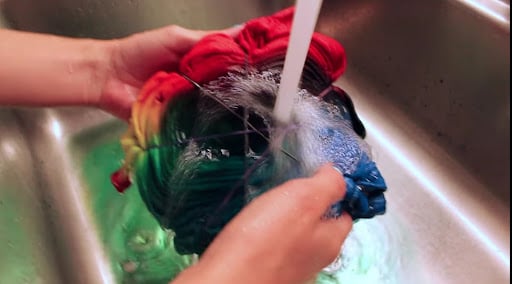 Rinse and dry the tie dye
