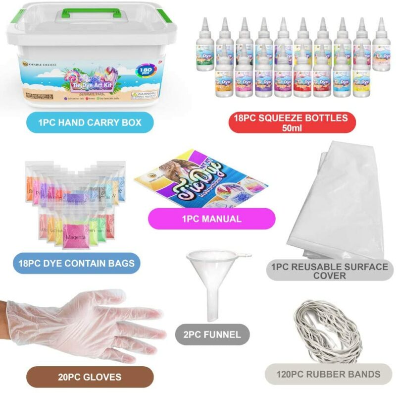 Mosaiz Tie Dye Kit of 26 Colors, Spray Tie Dye for Creative Activities and  DIY for Kids and Adults, Fabric Dyeing Set, Fun Summer Activity Outdoor