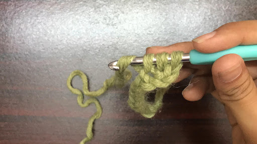 Half double crochet step 4