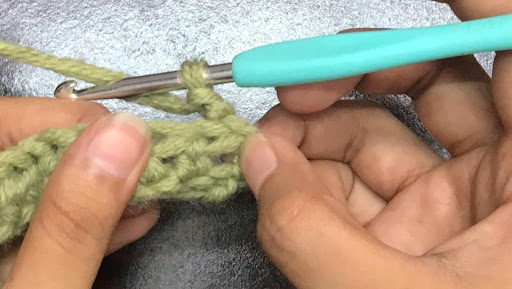 Half double crochet stitch count-1
