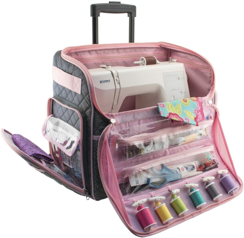 Everything Mary Rolling Sewing Machine Tote, Multi-Colour, 27.94 x 50.8 x 48.26 cm