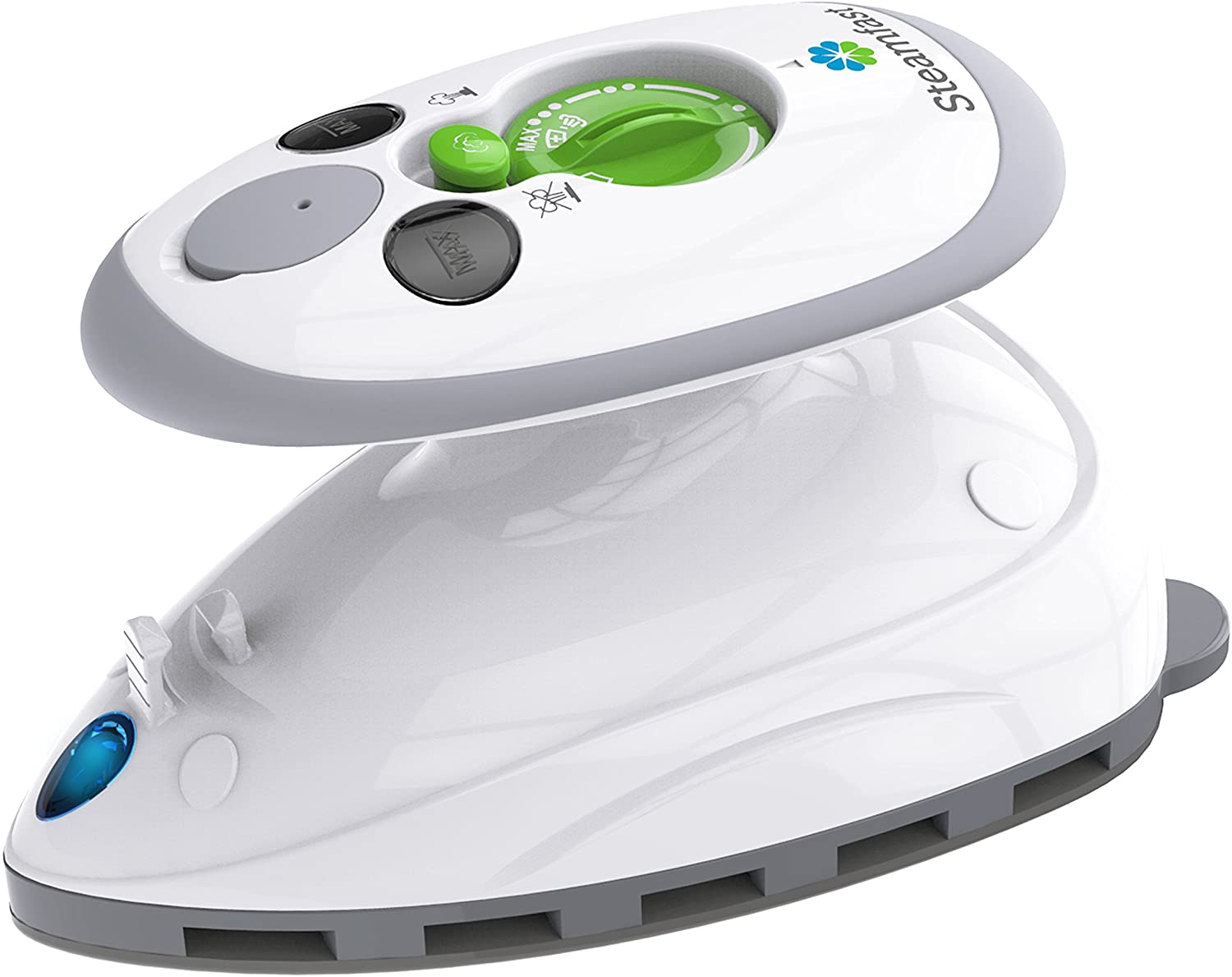 Steamfast SF-717 Mini Steam Iron with Dual Voltage, Travel Bag, Non-Stick Soleplate, Anti-Slip Handle, Rapid Heating, 420W Power