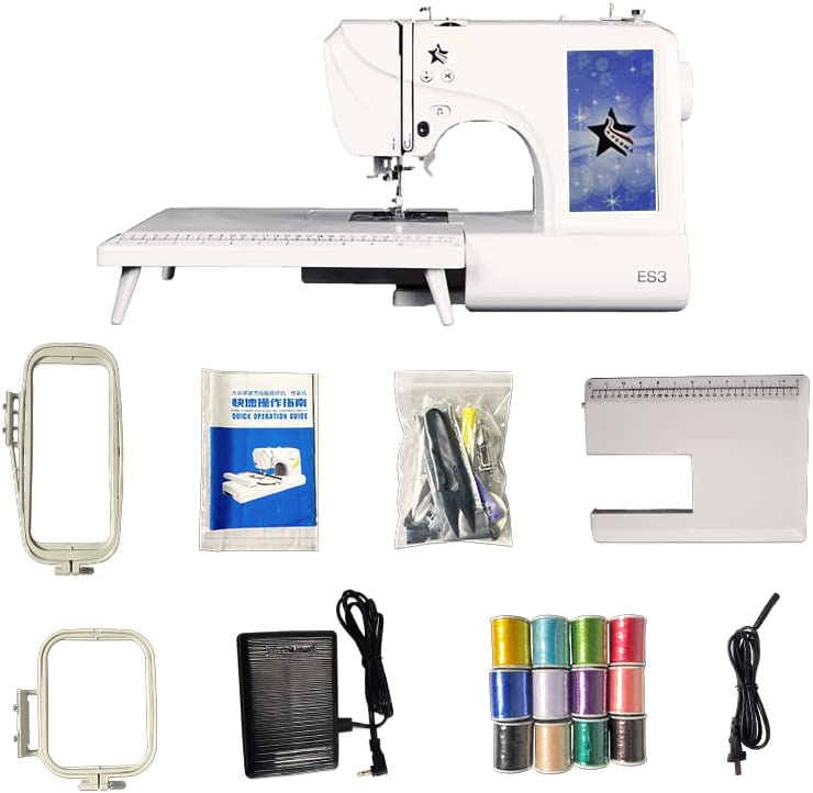 AVERMA ES3 Computerized Sewing & Embroidery Machines,96 Designs,160 Built-in Stitches,3.94'' x 9.25'' Embroidery Area