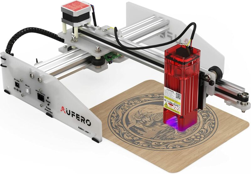 Aufero Portable Laser Engraver, Mini Laser Cutter and Engraver Machine for Wood and Metal, 32-bit Motherboard LaserGRBL(LightBurn), Eye Protection