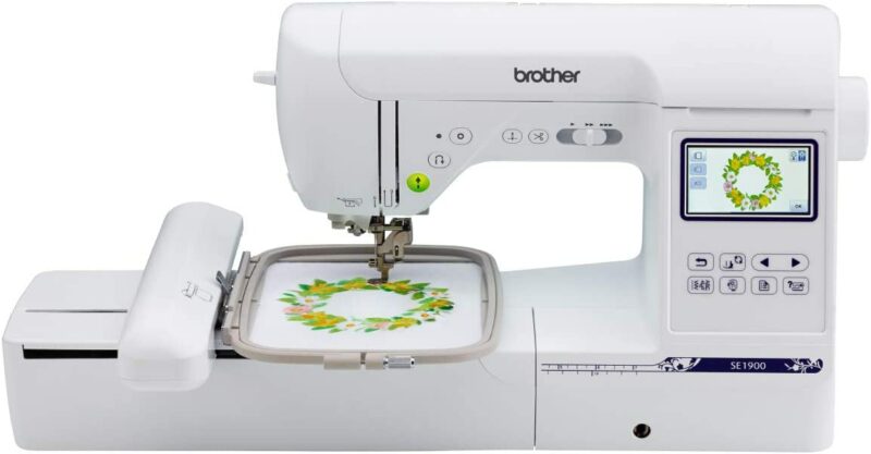 Brother SE1900 Sewing and Embroidery Machine, 138 Designs, 240 Built-in Stitches, Computerized, 5 x 7 Hoop Area, 3.2 LCD Touchscreen Display