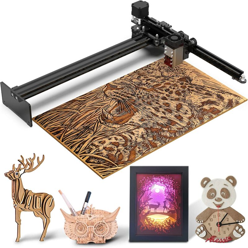 NEJE 3 Plus N40630 Laser Engraver, 5.5-7.5w Output Power DIY Laser Engraver and Cutter Machine Support LightBurn, 0.08mm Ultra-Fine Focus, for Acrylic Wood