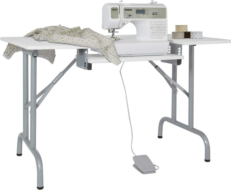 SewingRite SewStation 101 Portable Folding Sewing Table with Steel Legs -  Perfect for Craft and Sewing Room