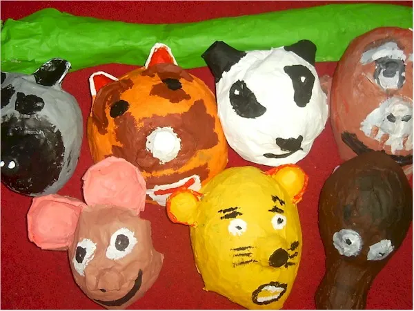 Animal-Theme Paper Mache Mask