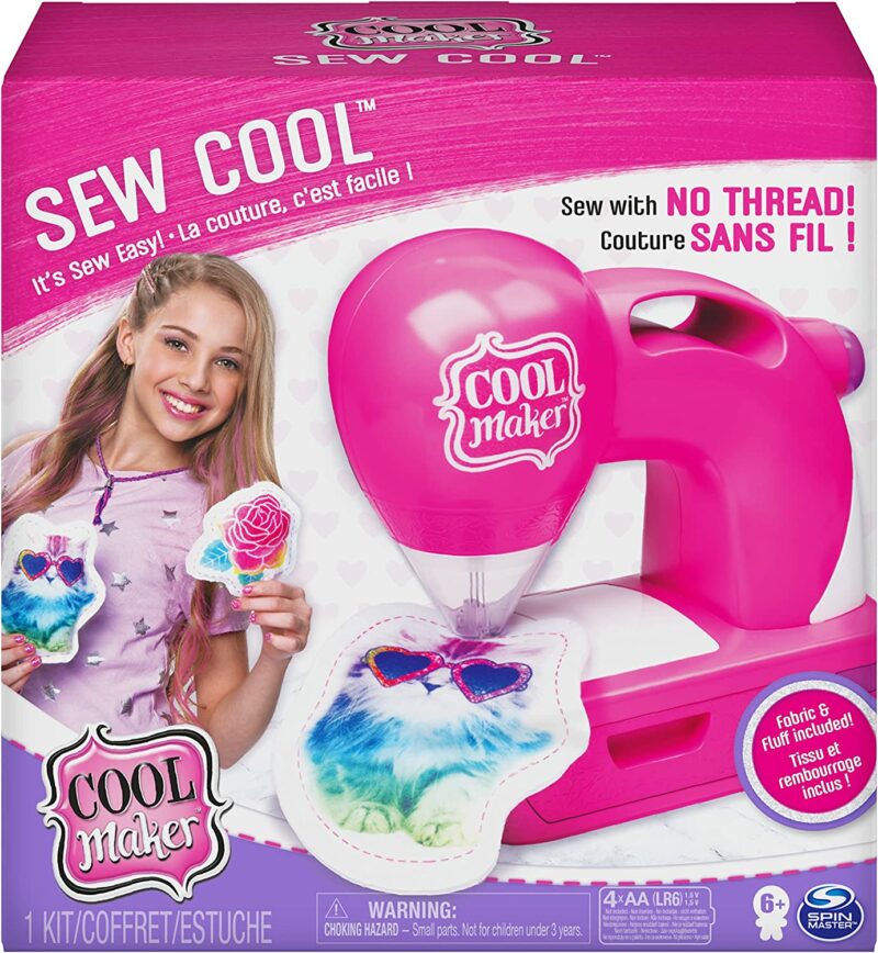Cool Maker, Sew Cool Sewing Machine with 5 Trendy Projects and Fabric, for Kids 6 Aged and Up