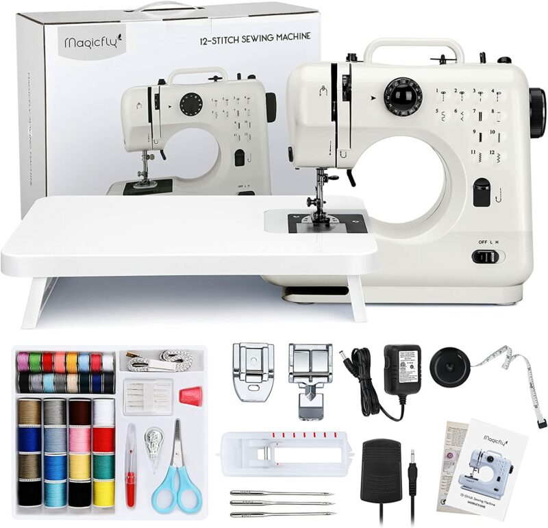 NEX Sewing Machine Portable Crafting Mending Machine 12 Built-In Stitch  Beginner