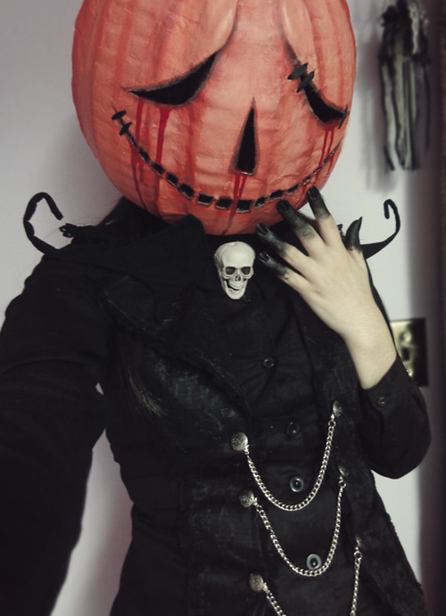 Pumpkin Head Paper Mache Mask